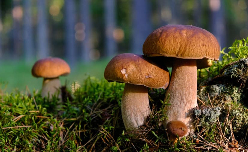 Différents champignons disposés selon les saisons